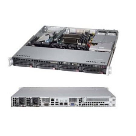 Supermicro SuperServer LGA1150 400W 1U Rackmount Server Barebone System (Black) SYS-5018D-MTRF